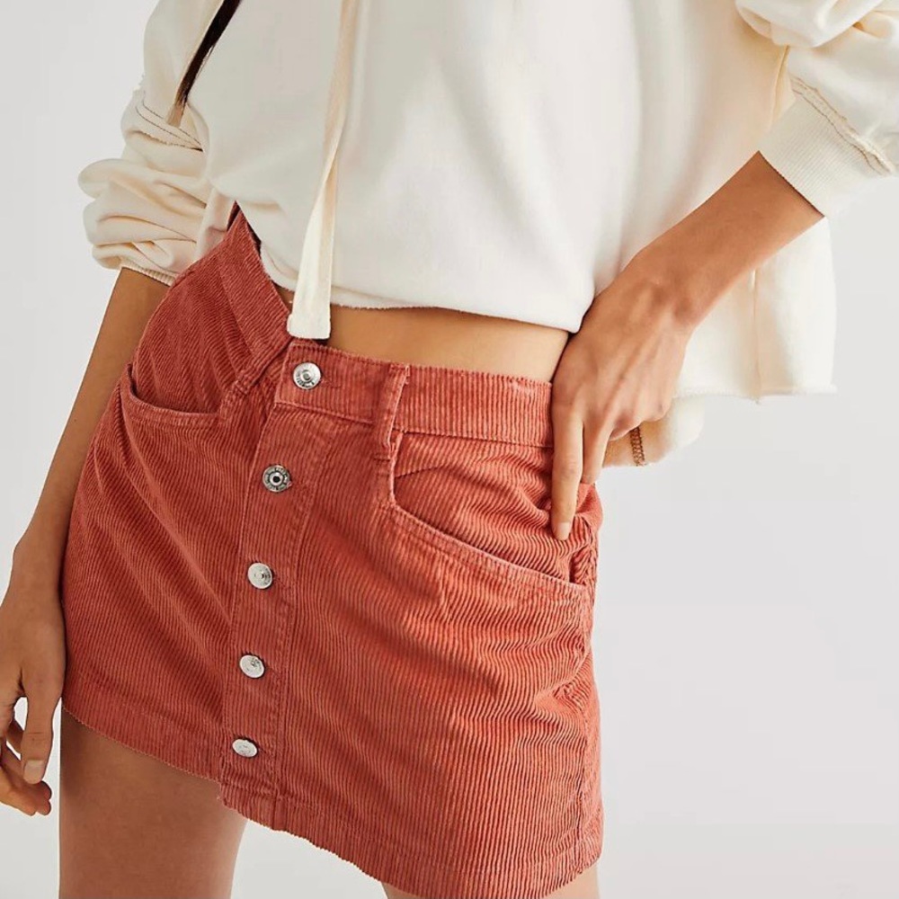 Free People Ray Cord Mini Skirt - Picture 3 of 8